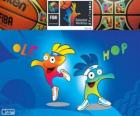 OLE и хоп, талисманы 2014 Чемпионат мира по Баскетболу